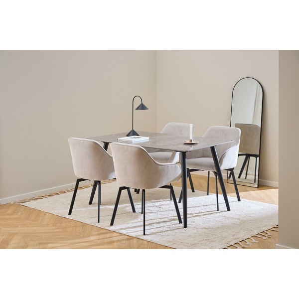 Stół Wicklow 140x80cm polerowana ceramika Batis - ACTONA